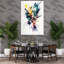 Dynamic Color Burst Abstract Modern Wall Art Print by Mauro - Wrapped Canvas Print-135618912