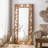 Retro Pine Rectangular High-Definition Full-Length Mirror