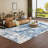 Abstract Foldable Thin Pile Area Rug, Contemporary Melancholic Plaster Art Style Non-Slip Backing Indoor Carpet For Living Room, Bedroom, Kitchen - Machine Washable, Non-Shedding and Easy-Cleaning.-26447824
