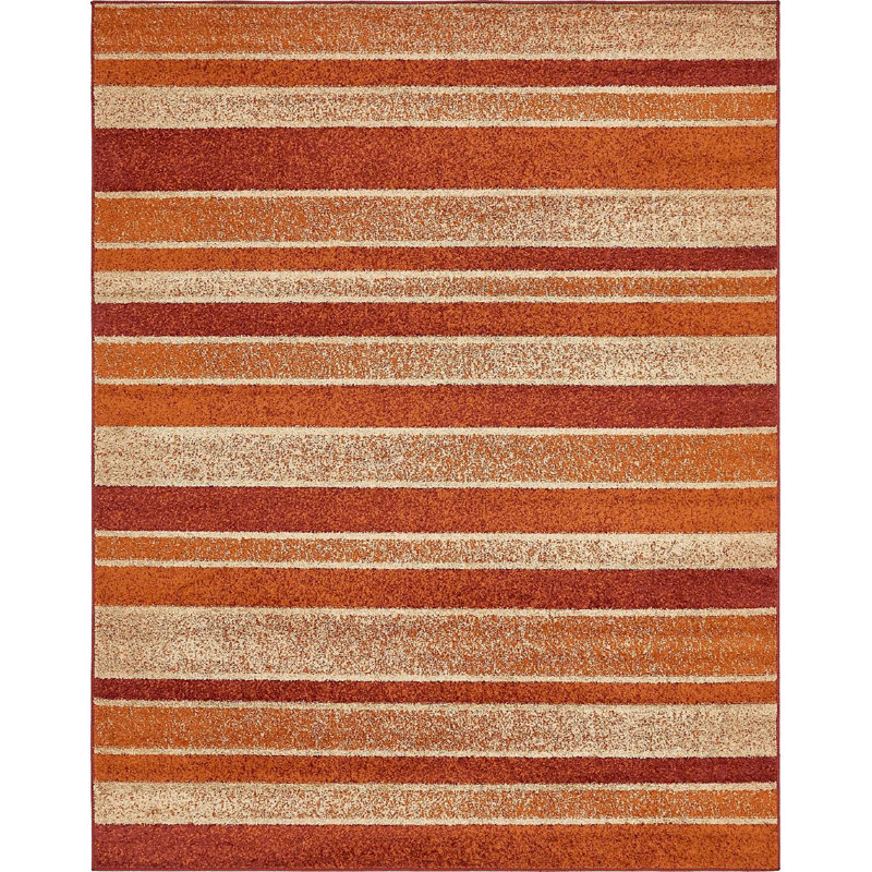Tapis brun à motif géométrique Harvest, Rectangle 9 pi x 12 pi