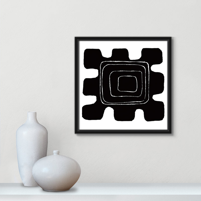 Minamilist Minimalist 3 - Toile à cadre flottant, Toile avec cadre noir, H 13,5 po x l 13,5 po x P 2 po