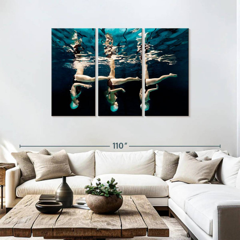 Sireci Flipped Synchronized Swimmers, 48" H x 74" W