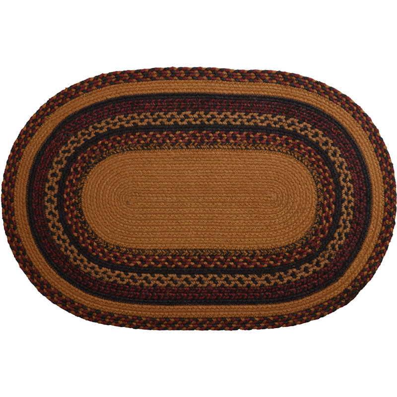 Heritage Farms Oval Braided Jute Rug with Star Accents