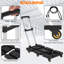 Folding Hand Truck – 80 kg Load Capacity Heavy Duty Sack Truck, Steel Base & Adjustable Handle, Foldable Trolley on Wheels for Moving, Shopping, Travel