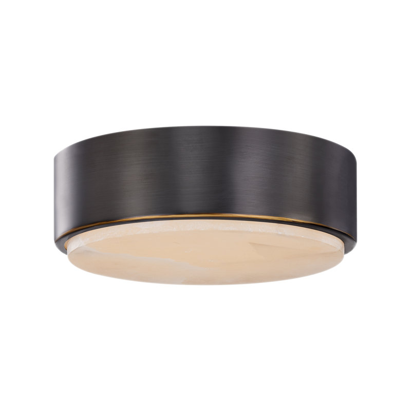 Blanco Urban Bronze 8" LED Flush Mount with Alabaster Stone