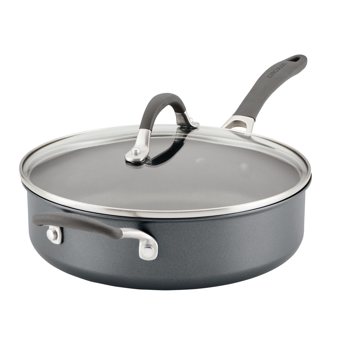 Circulon A1 Series with ScratchDefense Technology Nonstick Induction Sauté Pan with Helper Handle and Lid, 5 Quart, Graphite Circulon