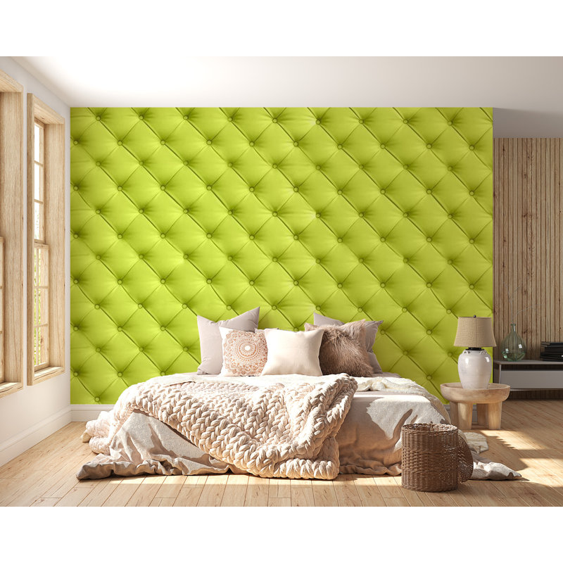 Adhésif mural amovible Kaelynn - motif lime Chesterfield - adhésifs muraux amovibles, L 110 po x l 154 po