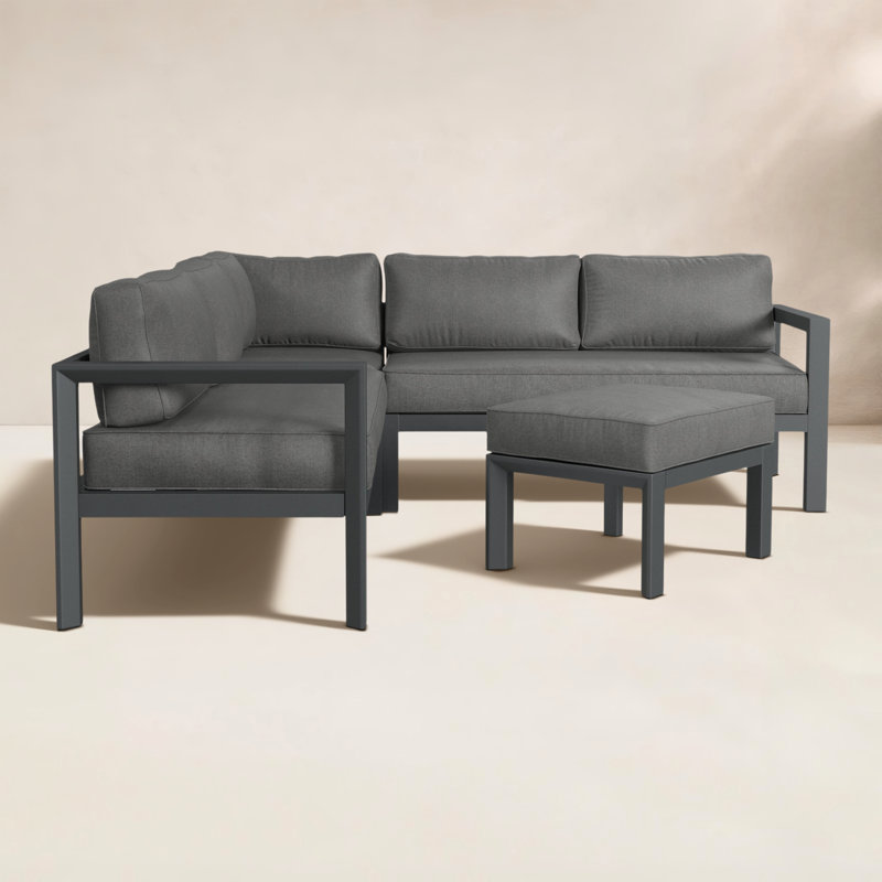 Greyson Metal 5 - Person Sectional with Ottoman