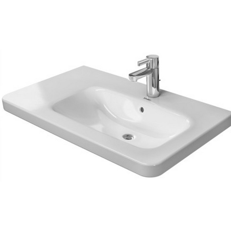 Lavabo de salle de bain mural 32 po en céramique avec trop-plein DuraStyle