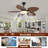 52Inch Tropical Palm Leaf Ceiling Fan With Lights & Remote Control