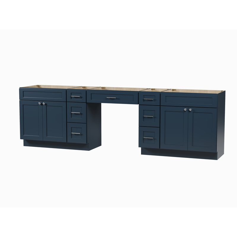 Base de meuble-lavabo double 114 seulement, Bleu