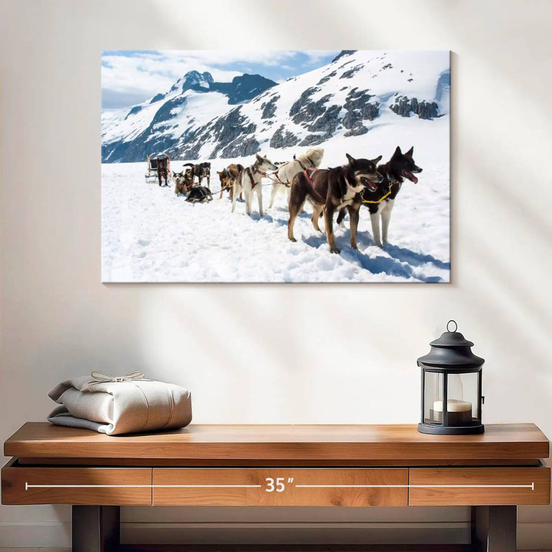 Alaska Dog Sledding, 16" H x 24" W