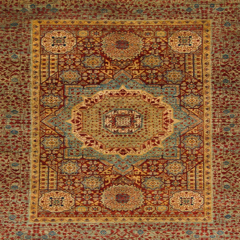 Abstract Indoor Rug, Square 3'