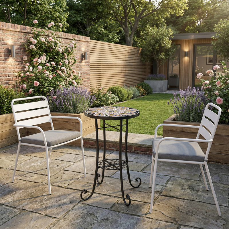 Wood Metal Outdoor Coffee Table , 35.5cm cm W 35.5cm cm D