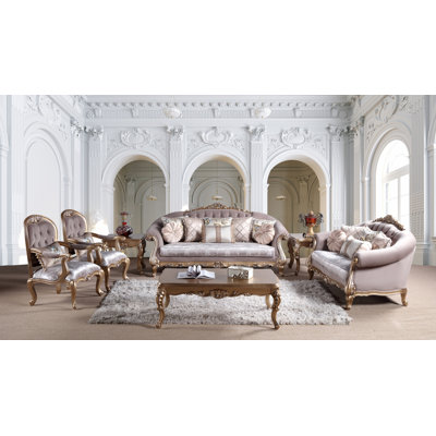 Culbreth 6 Piece Velvet Foam Living Room Set by Rosdorf Park