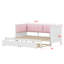Lit de jour rembourré avec tiroirs de rangement, style contemporain