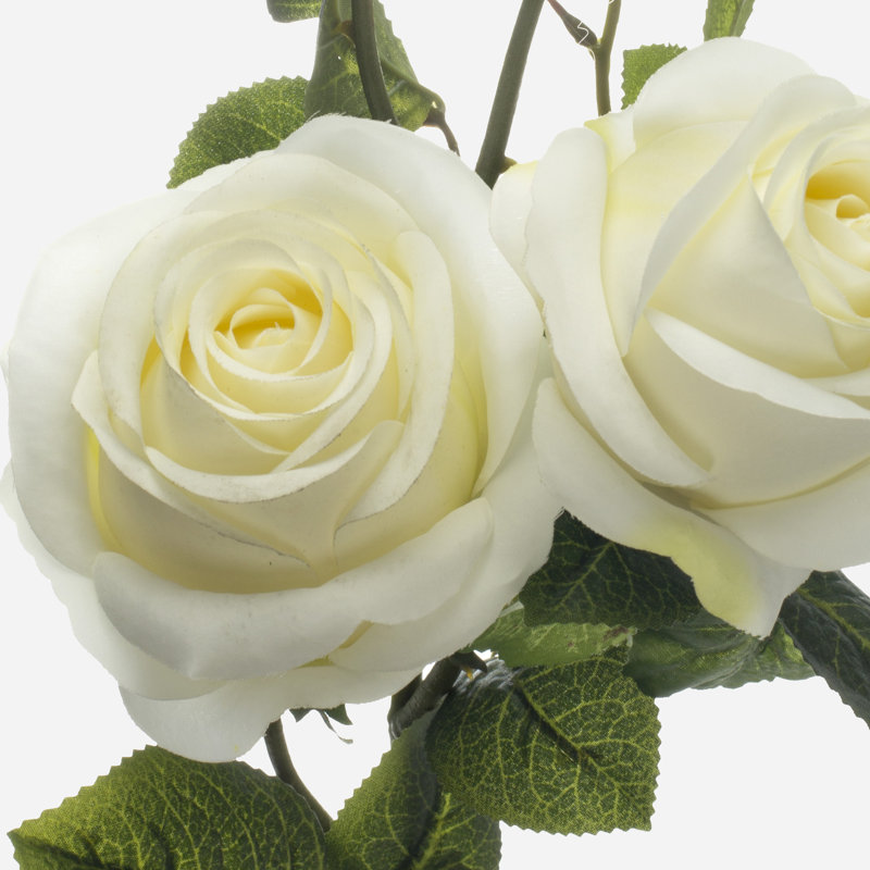 Silk Rose Arrangement, White