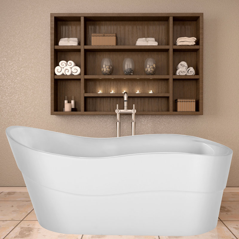 71 " L x 31 " W Freestanding and Mounting / Installation Required Soaking Plastic / Acrylic Bathtub
