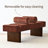 60" W Chenille Upholstered Bench-1747637087