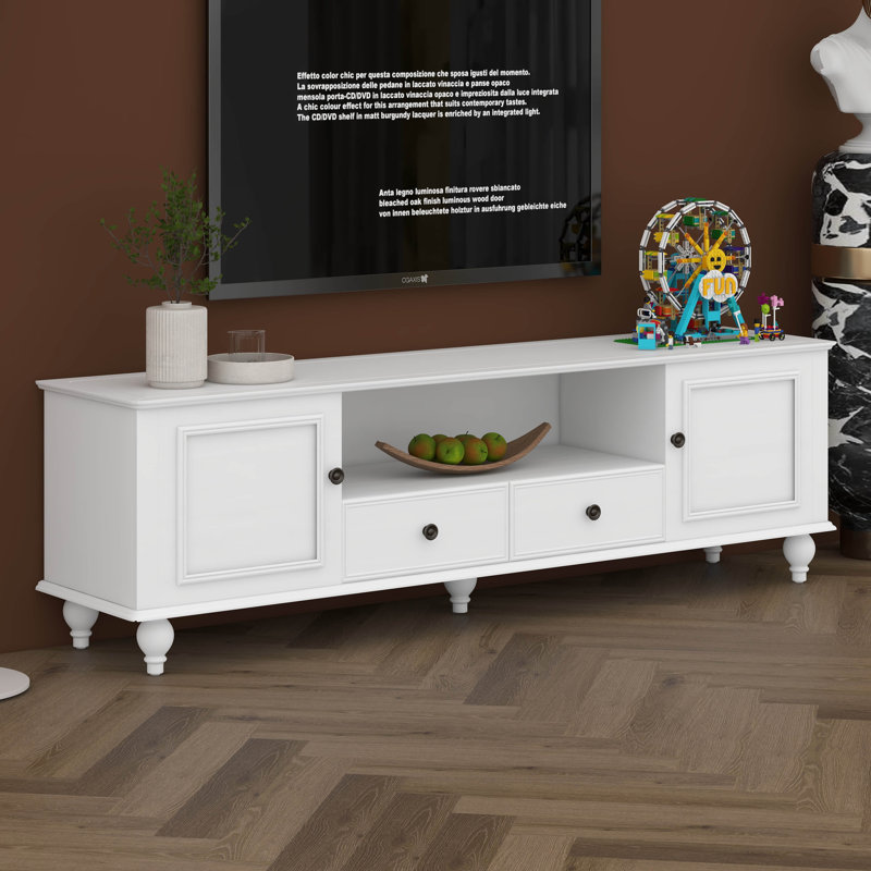 Meuble télé 70,9 po Modern, Blanc