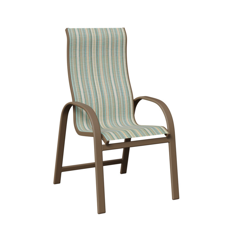 Chaise de salle à manger à haut dossier berlinois en argile avec tissu Windsor, Argile, Spa à rayures Windsor
