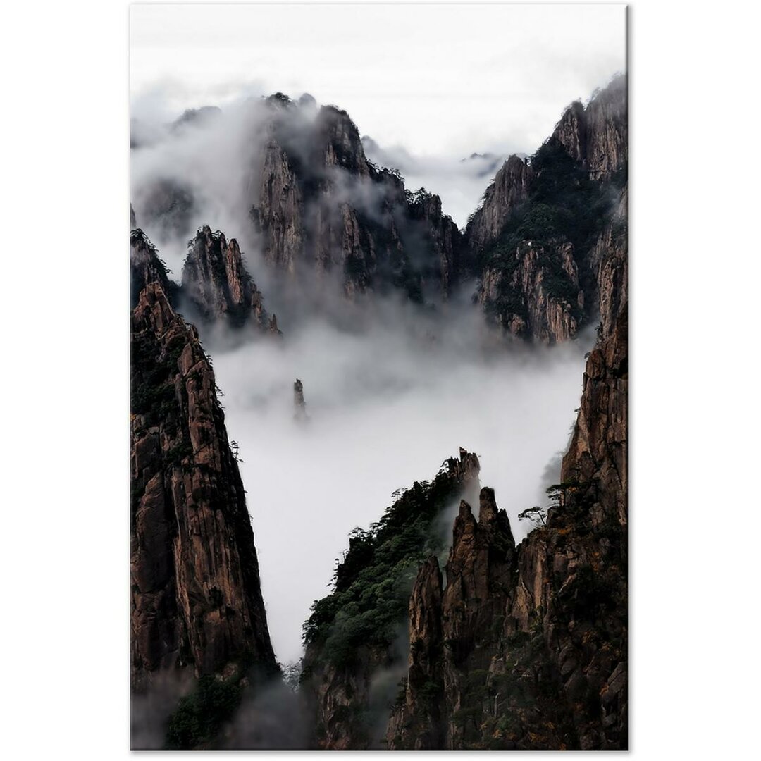 Leinwandbild Nebel über dem Huang Shan