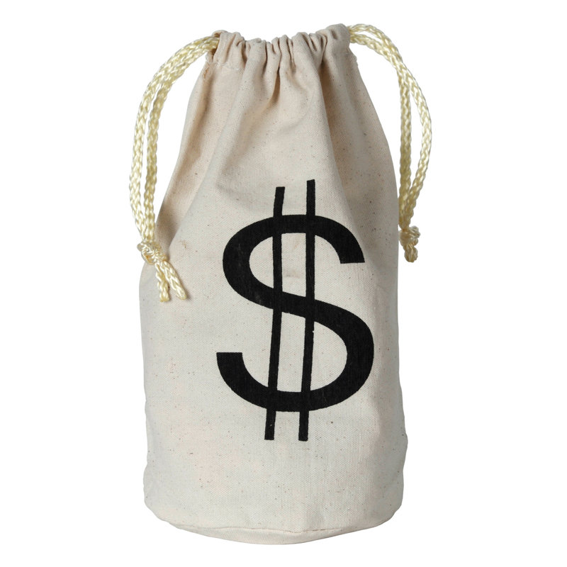 « $ », blocs de lettres sac