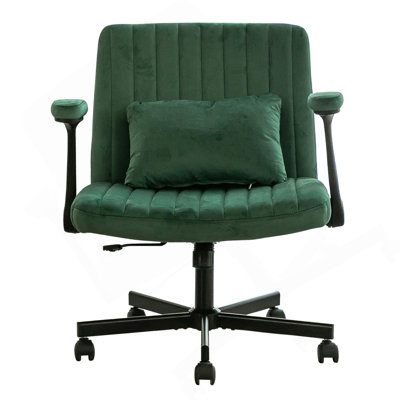 Chaise de bureau Green Velvet Criss Cross
