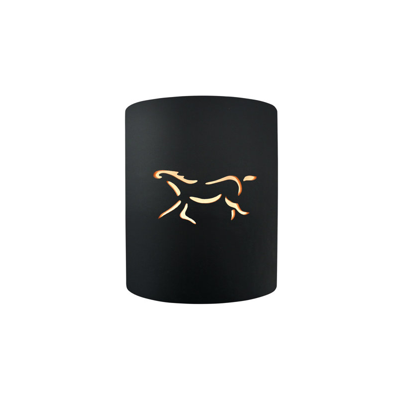 Sun Dagger Ceramic Wall Light, Carbon Matte Black, Palm Tree
