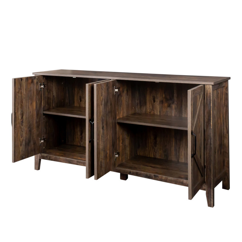 59'' Wide 4 - Door Filing Credenza, Espresso