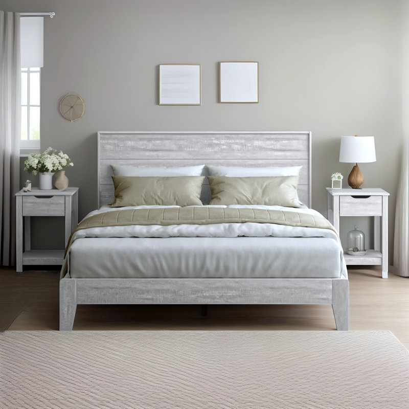 Allyannah 3 Piece Bedroom Set, Dusty Gray Oak
