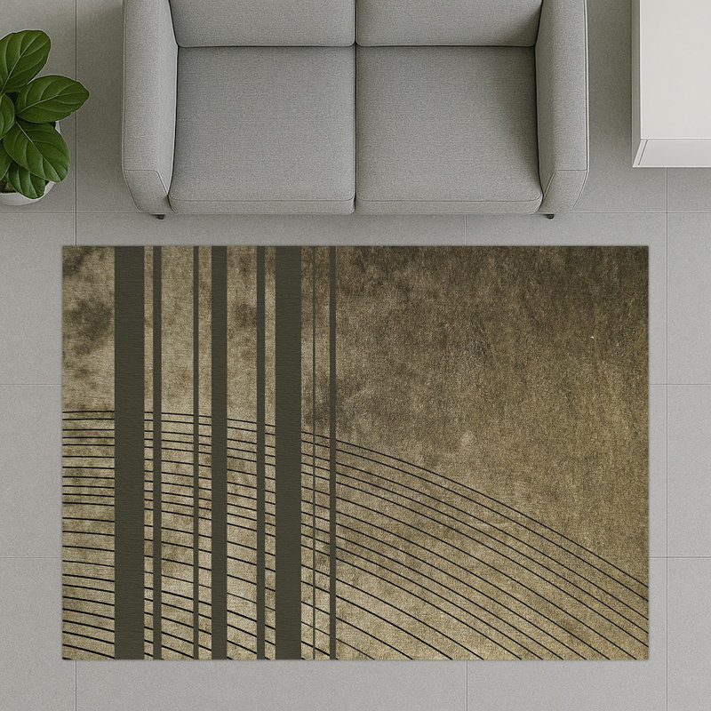 Geometric Area Rug, Runner 70 x 140 cm
