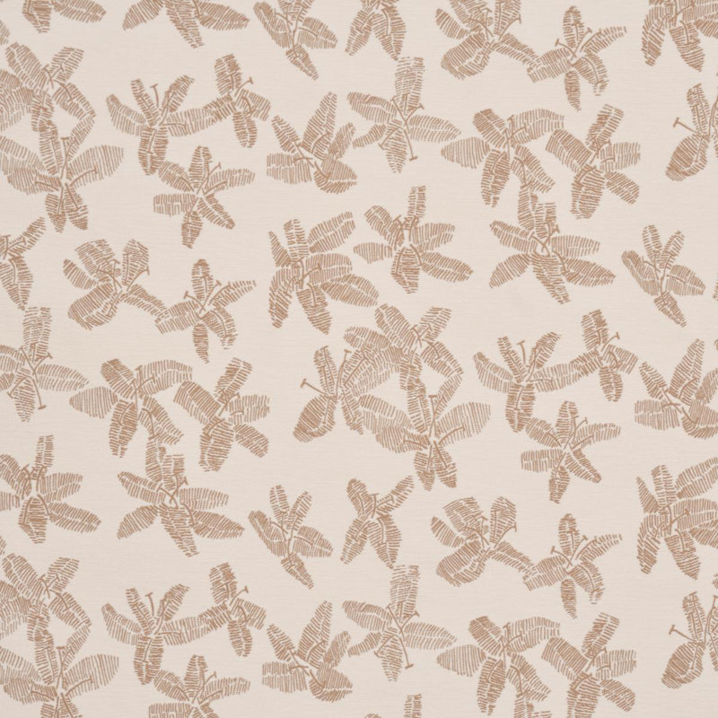 Schumacher X Caroline Z Hurley Hibiscus Fabric, Sand