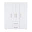 Armoire Bariloche, rangement multi-sections avec tringles de suspension, tablettes et 2 tiroirs