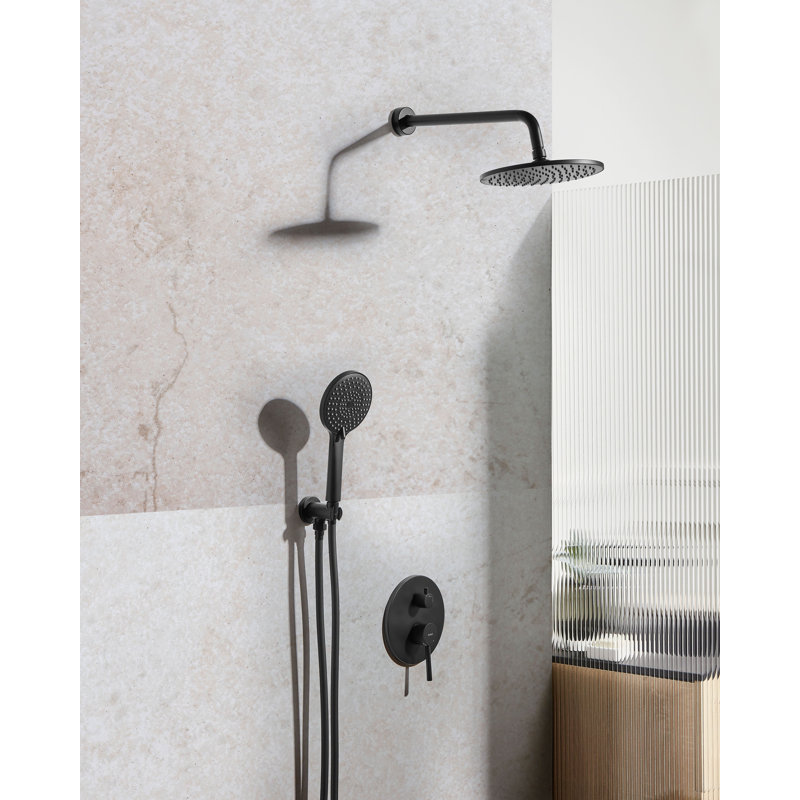 Rain Shower Head, Matte Black