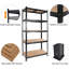 Étagère de rangement en métal noir réglable à 5 niveaux, 2000 lb Range-tout utilitaire grande capacité