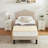 Upholstered Adjustable Headboard Twin Size Bed Set of 2-1141576611