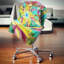Spectaculaire vitrail avec spirales - coussin imprimé floral-30718510-30718514-30735605