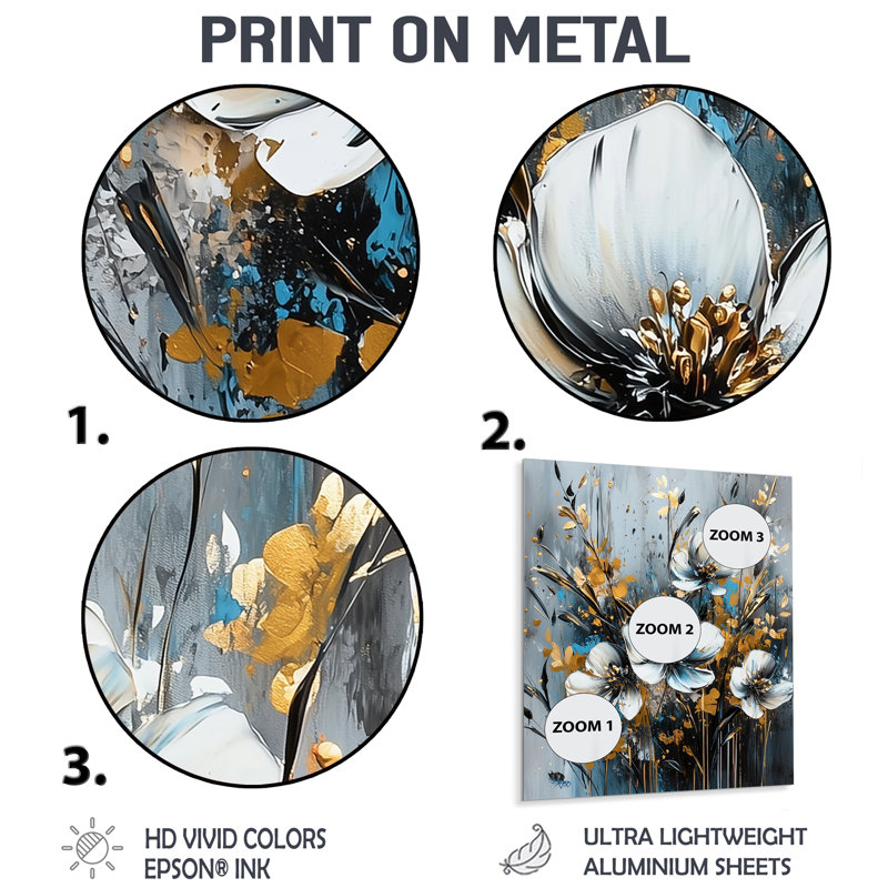 «Botanical Dreamscape Flowers Composition II - Botanicals», impression sur métal, H 32 po x l 24 po