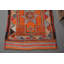 Tapis de couloir 3 x 9,7 pi, tapis rétro, tapis rouge neutre, tapis turc, tapis décoratif, tapis décoratif