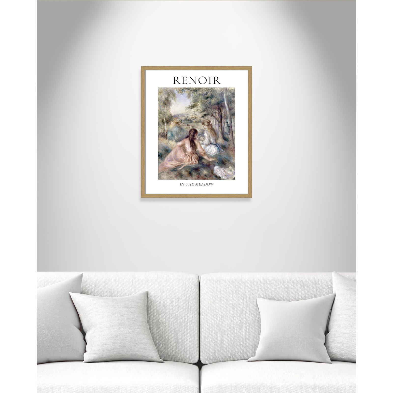 Old Masters Collection "In the Meadow" Print, Natural Single Picture Frame, No, 25.5" H x 21.5" W x 0.75" D