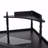 Corner Vanity Desk (Makeup Vanity) Set With Storage Cushioned Stool And With Charging Station, Triangle Makeup Desk With Removable Pull-Out Side Cabinet, Glass Tabletop Makeup Makeup Vanity  Desk With Drawer And Shelf, Black-532483900