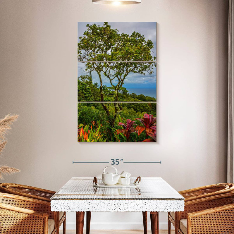 Harnek, Hawaï, arbres tropicaux, H 50 po x l 32 po