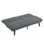Canapé-lit futon convertible gris moderne de 63 po avec dossier réglable à 5 positions pour les petits espaces et les chambres d'amis-158069687