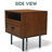 Mid Century Modern Nightstand, Solid Wood Nightstand with Storage Drawer and Open Shelf  - Heavy Duty 154lbs Capacity & Stress-Free Assembly - Real Wood Bedside Table with Metal Legs-1019917028