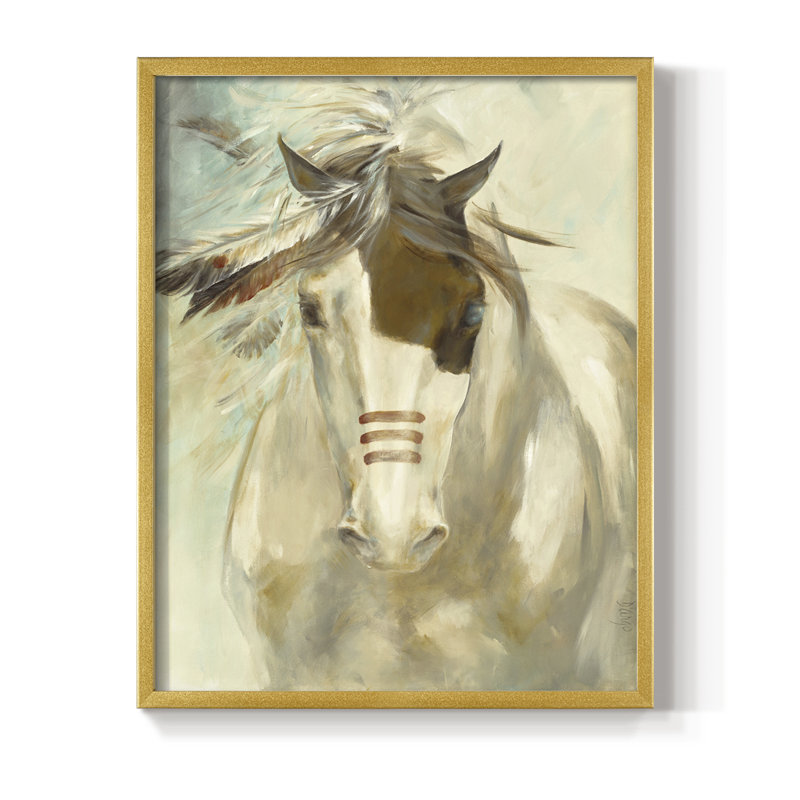 Warrior Framed Print - Solid Wood, Gold, 20" H x 16" W