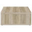 Table basse 35,5 pouces carrée avec finition en pin vieilli, panneau de particules et panneau de fibres à densité moyenne, beige doux