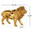 Cole And Grey Resin Walking Lion Decorative Sculpture With Floral Accents