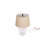Fillable Glass Table Lamp with Linen Shade