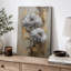«Silver Chrysanthemum Blooms With Gold Accent», images de chambre à coucher, impression sur toile encadrée-132063477-132063482